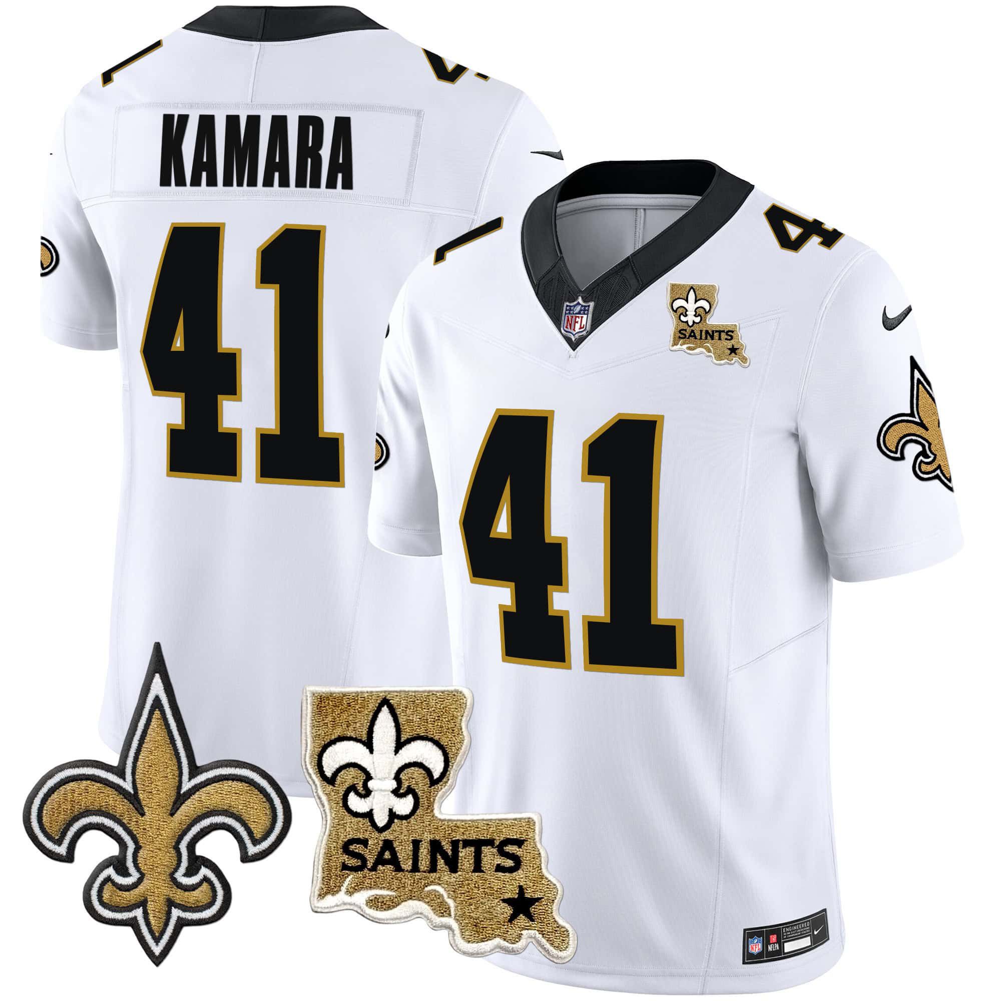 Men New Orleans Saints #41 Kamara White 2024 Nike Vapor Limited NFL Jersey